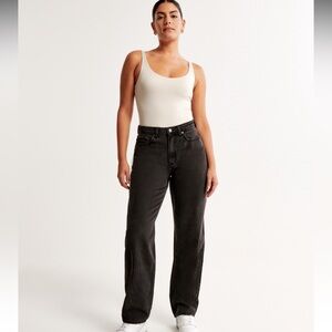 Abercrombie curve love high rise taper jean